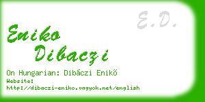 eniko dibaczi business card