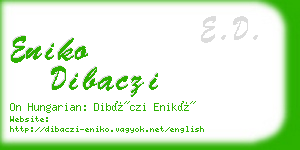 eniko dibaczi business card